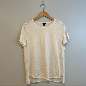 Ann Taylor Cream Short Sleeve Top Size LP Petite